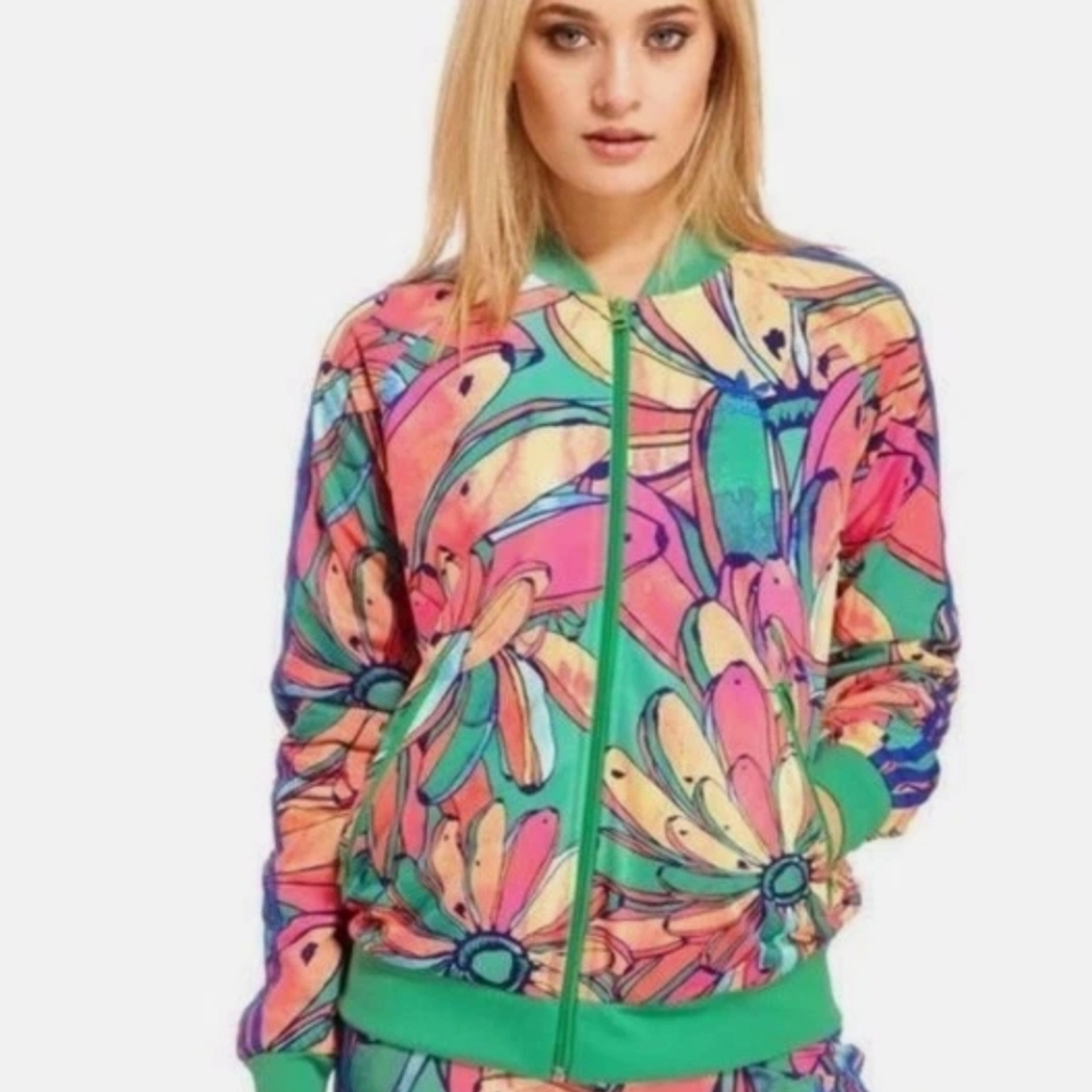 Rare Adidas Originals X Farm Rio Colab Bananas Track Jacket Zip Up Size XS
